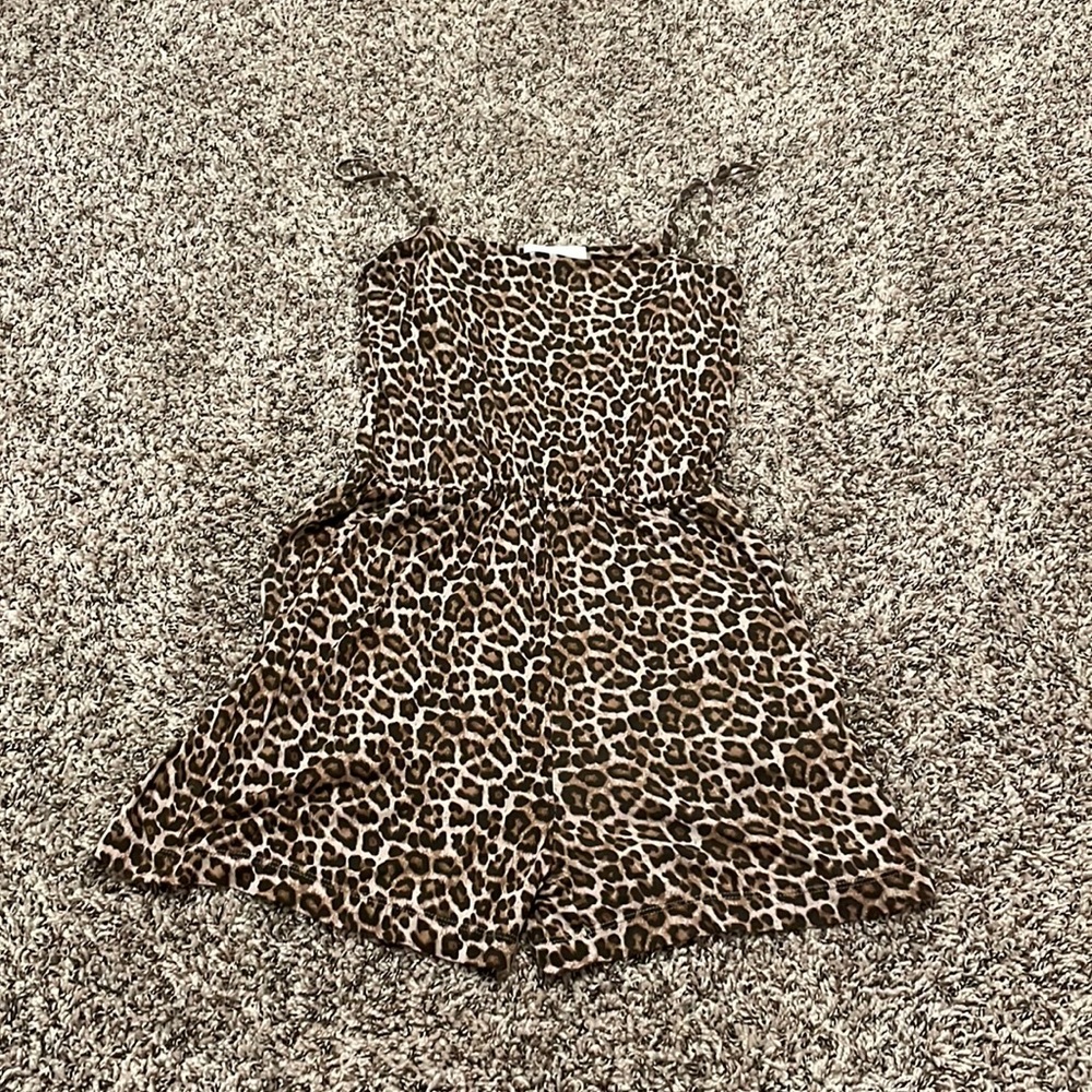 Cheetah leopard print romper